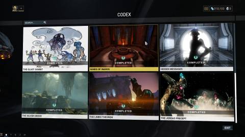 Warframe Side Quests Codex