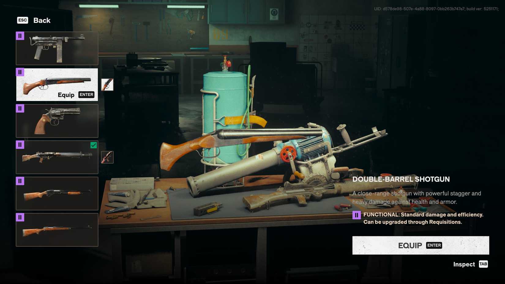 FBC Firebreak Double-Barrel Shotgun loadout screen