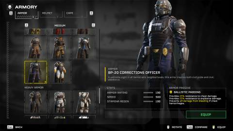 Helldivers 2 Corrections Officer Armor