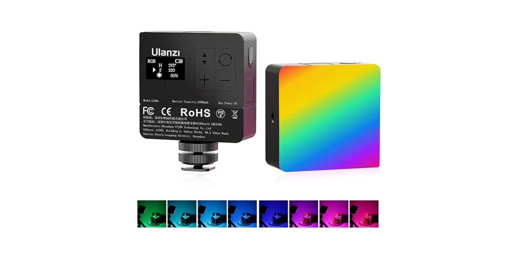 Image of Ulanzi VL49 RGB Video Light on a white background.