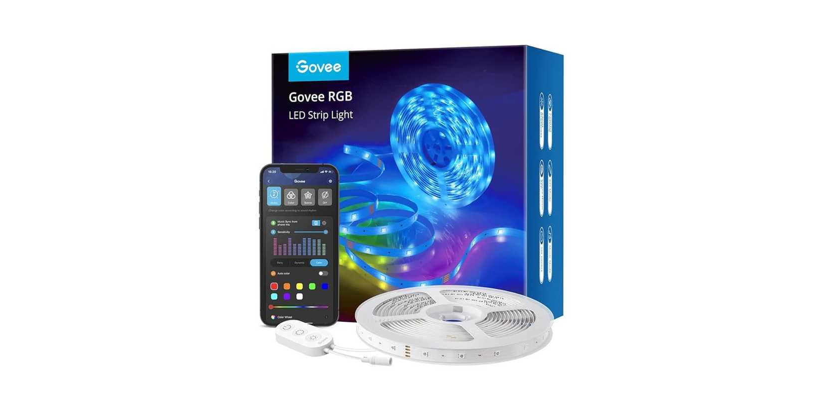 Image of Govee Smart LED Strip Lights on a white background.
