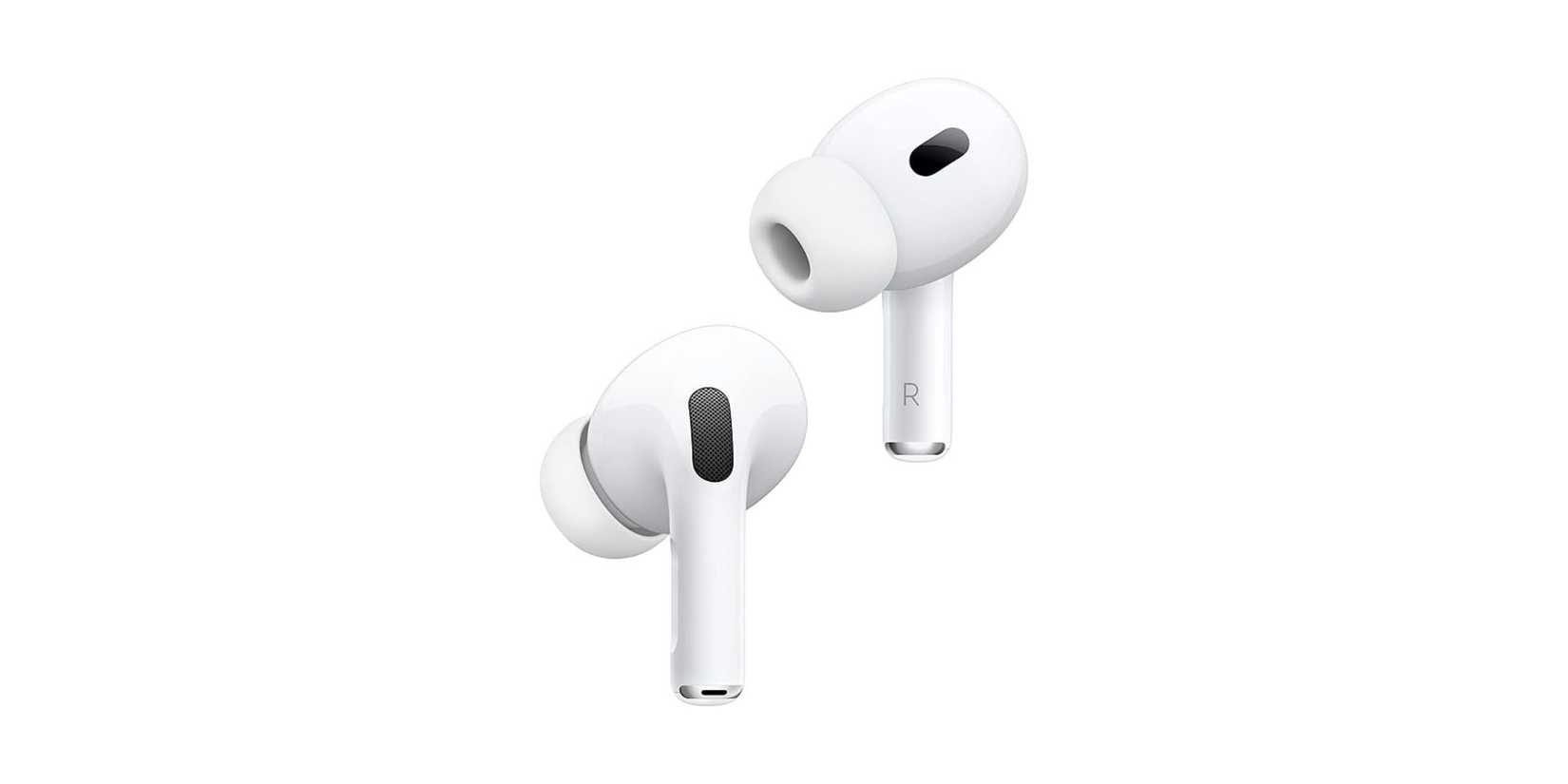 Image of Apple AirPods Pro 2 on a white background.