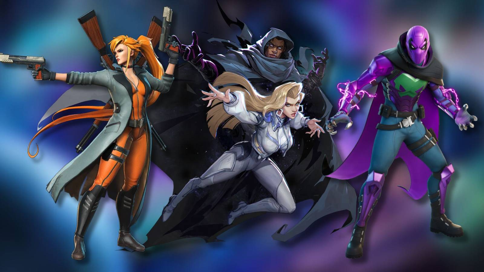 A collage of comic book characters who have appeared in the Marvel Cinematic Universe: Elsa Bloodstone, Cloak and Dagger and Aaron Davis (The Prowler)