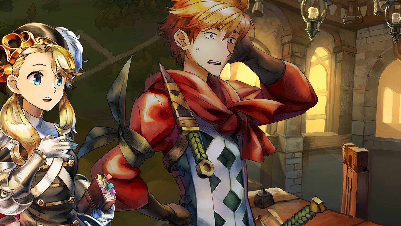 A cutscene featuring characters in Grand Kingdom