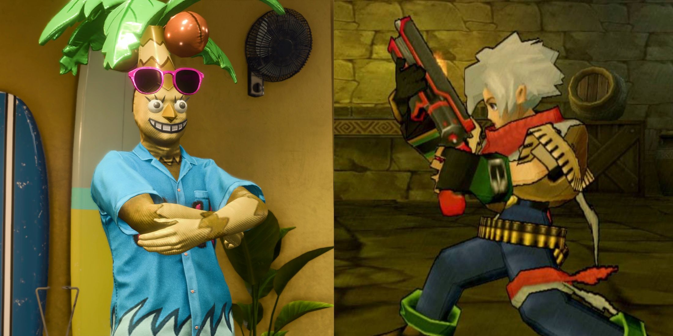 A Palm Tree mascot in Like a Dragon Infinite Wealth and Jet in Wild Arms 3