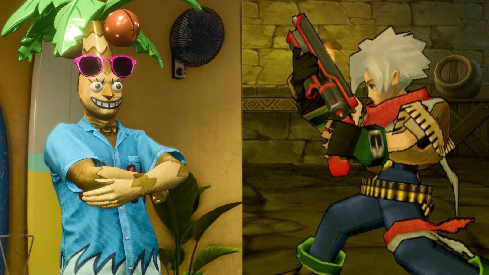 A Palm Tree mascot in Like a Dragon Infinite Wealth and Jet in Wild Arms 3