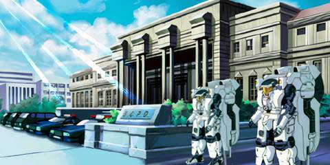 A police station in Policenauts