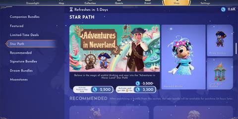 adventures in neverland star path dreamlight valley