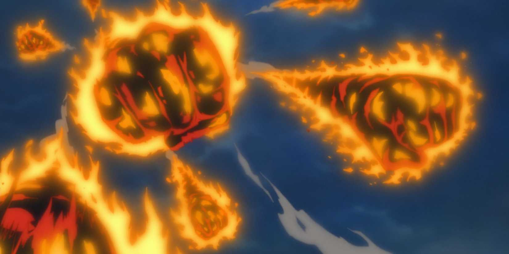 Akainu throws some lava punches.