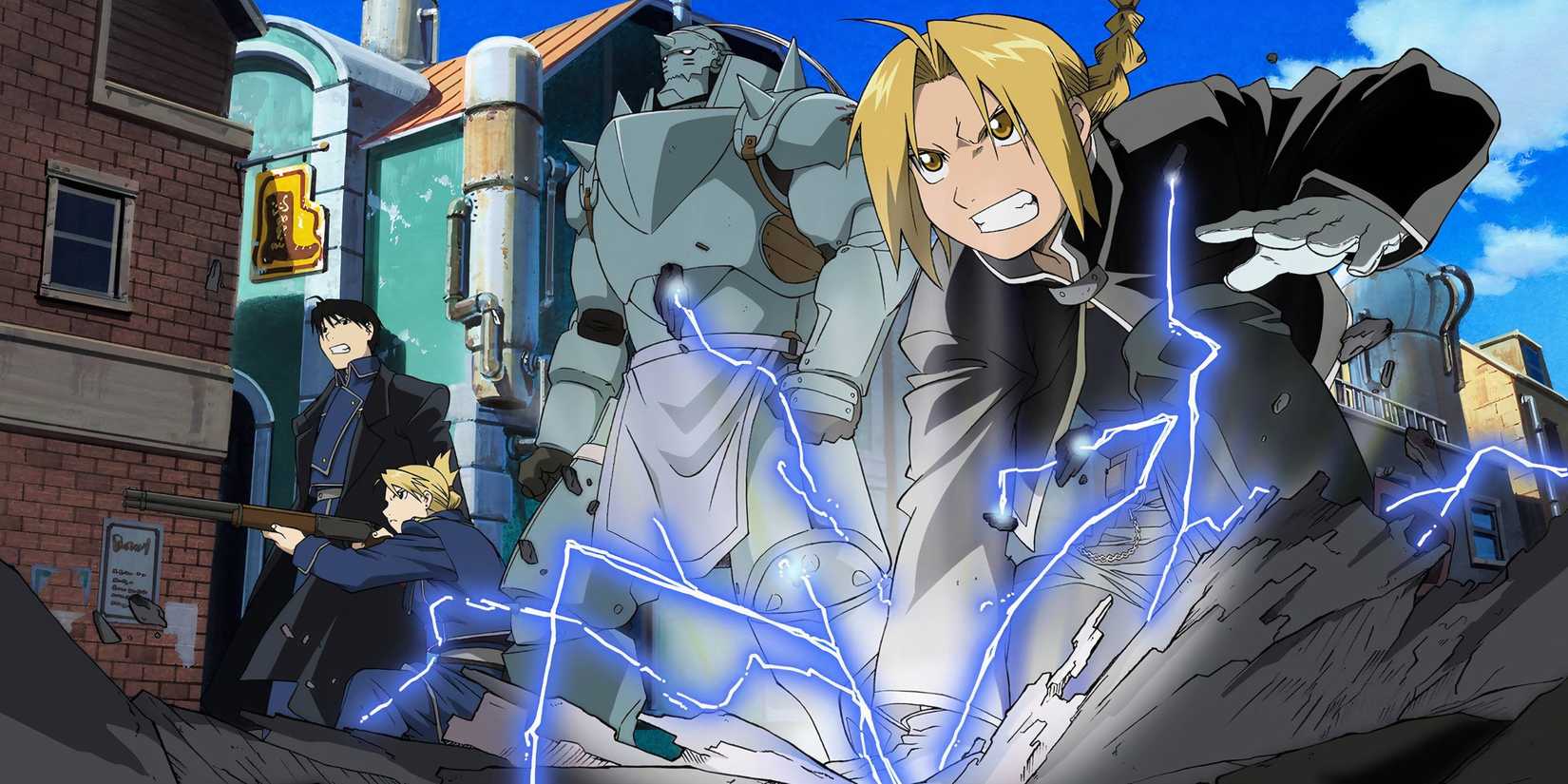 Alchemists fighting in Fullmetal Alchemist