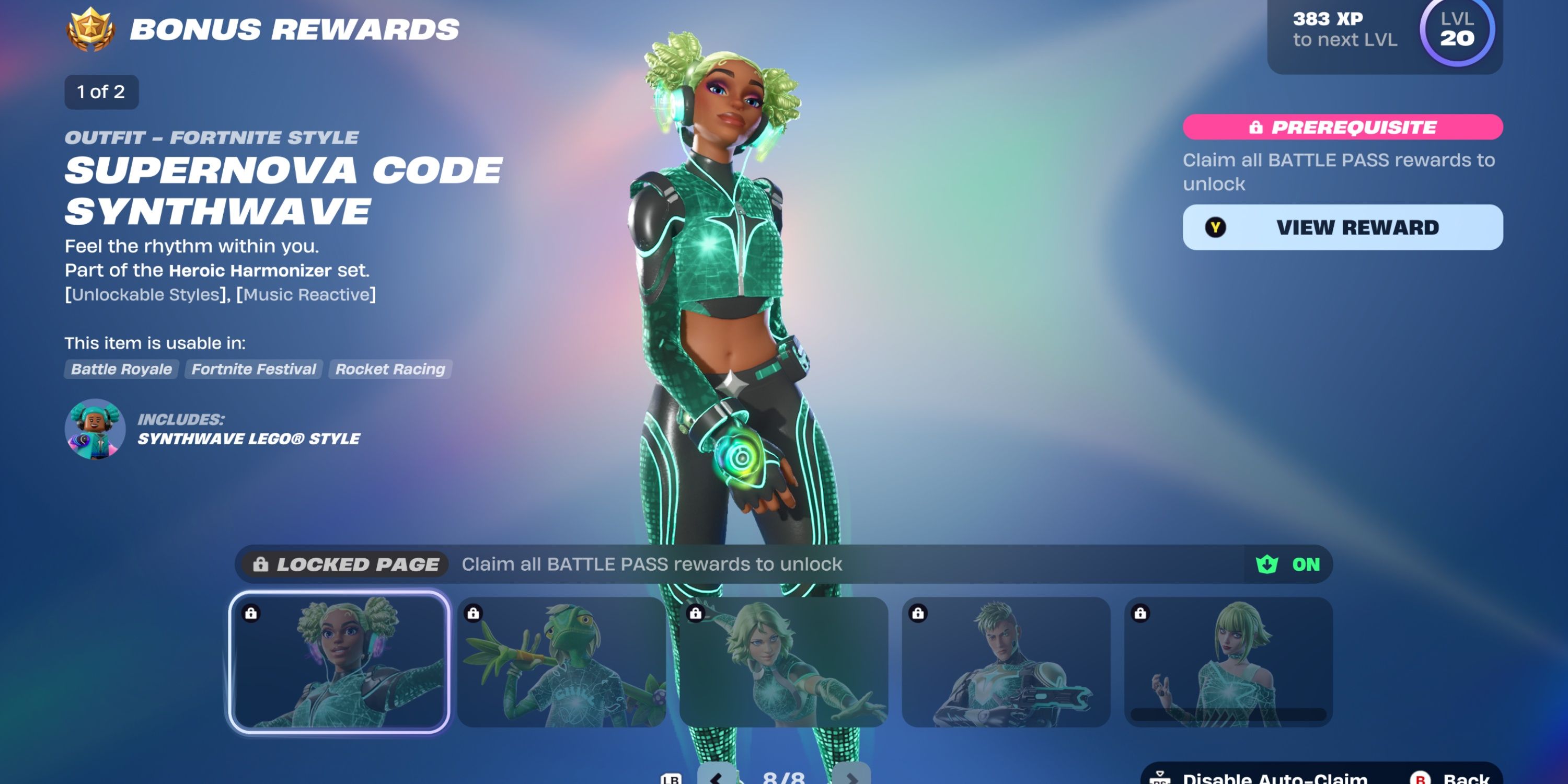 All Supernova Code Super styles in Fortnite