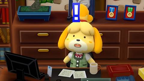 Animal Crossing New Horizons Isabelle Surprised