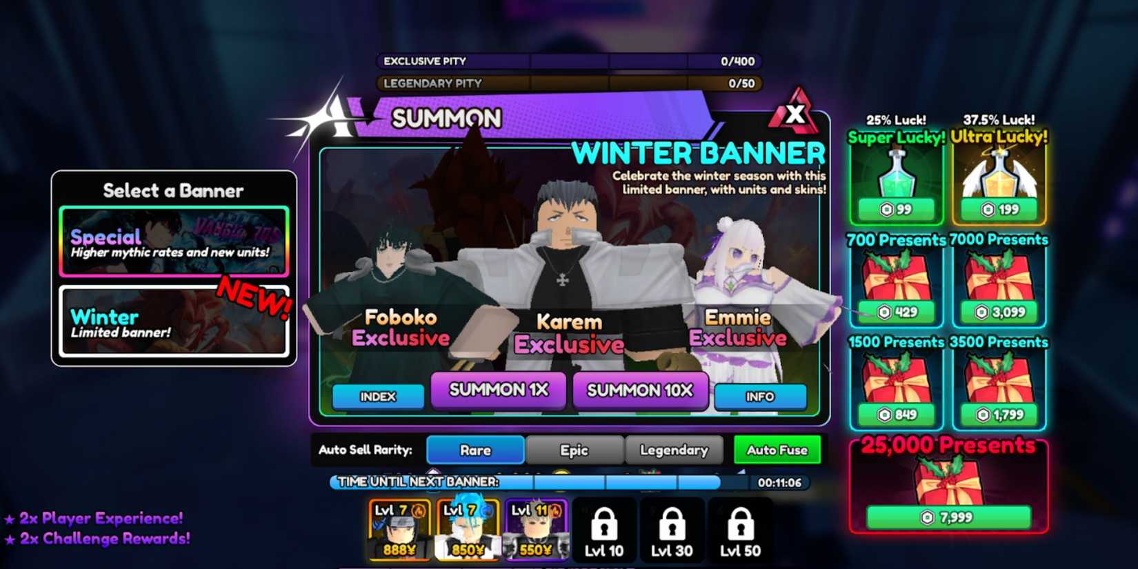 Anime Vanguards Units