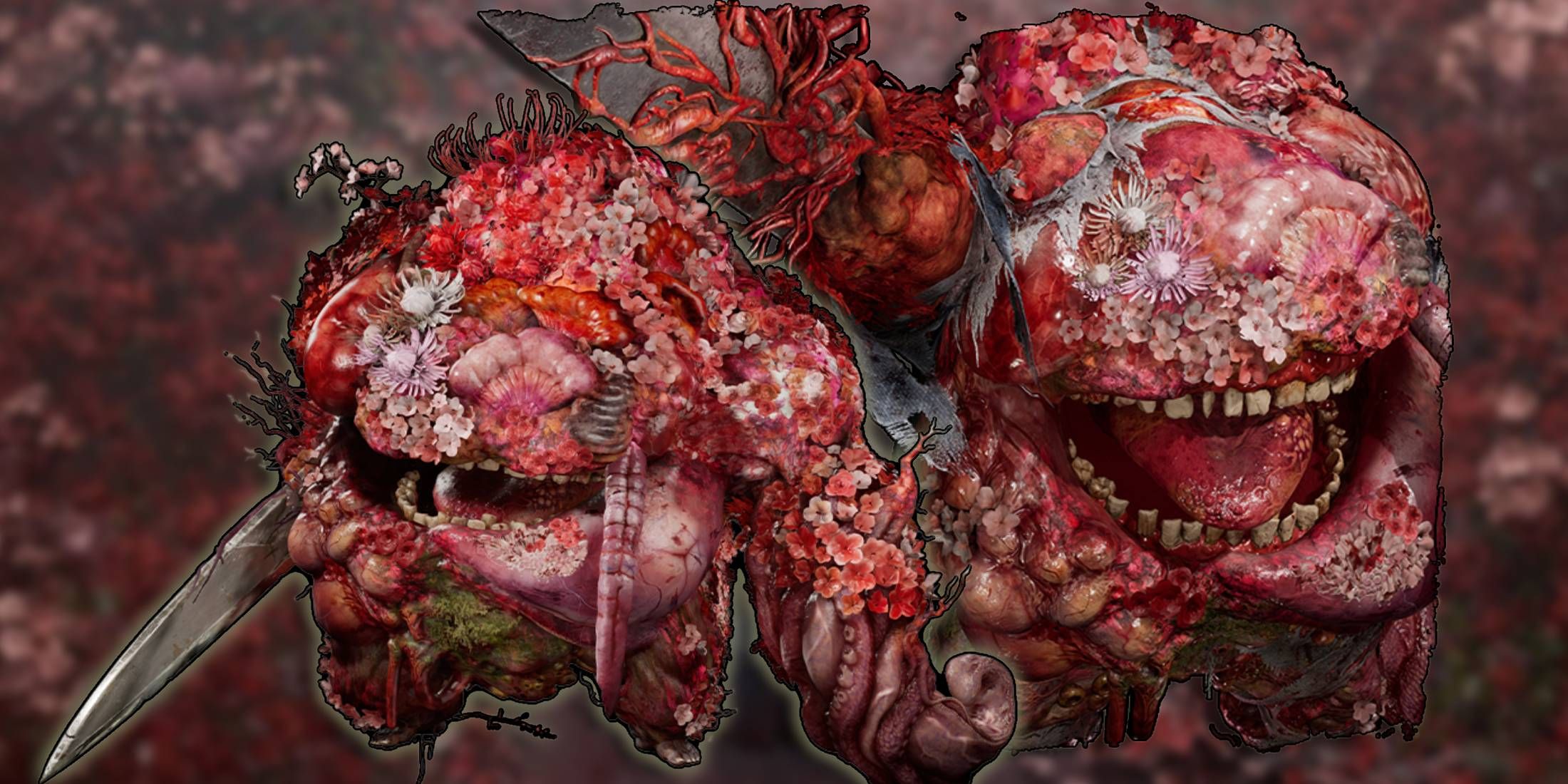 Ara Abare silent hill f cancer higanbana flowers octopus tentacles teeth blade