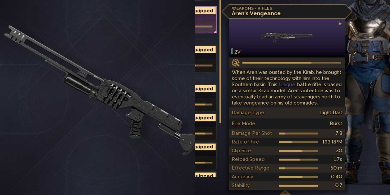 Aren's Vengeance Rifle Dune Awakening