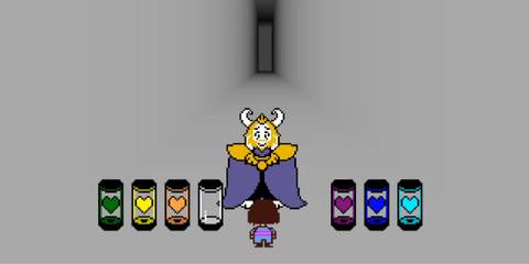 Asgore confronts Frisk at the end of the game - Undertale