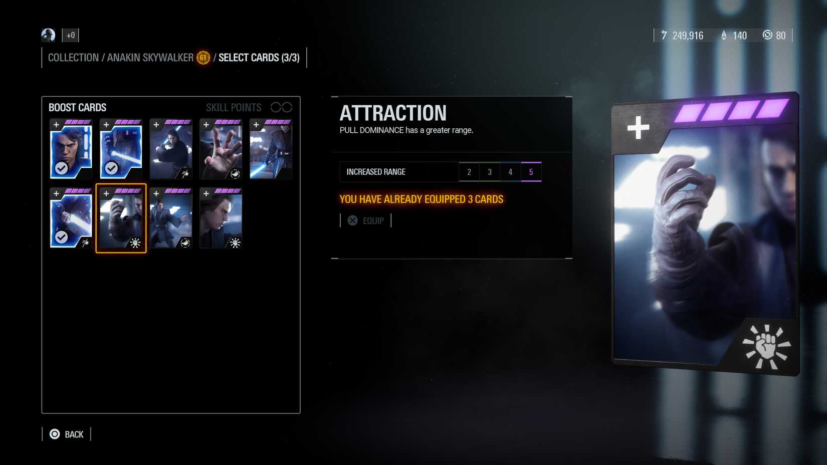 attraction star card