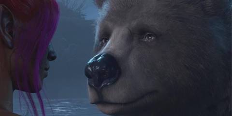 Baldur's Gate 3 Halsin bear love scene