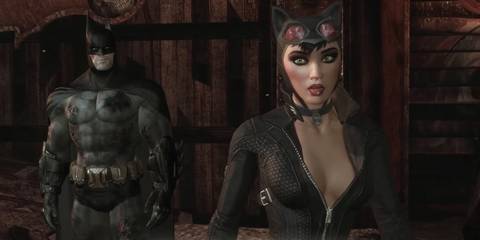 Batman and Catwoman in Batman: Arkham City