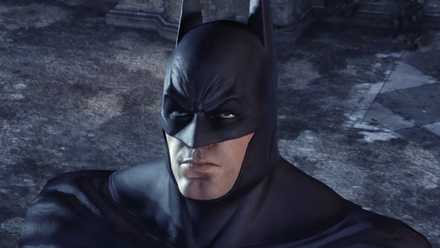 Batman threatening the Penguin in Batman: Arkham City
