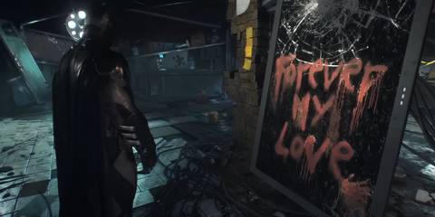 Batman inside Kirk Langstrom's lab in Batman: Arkham Knight