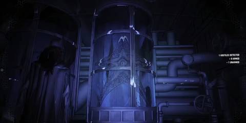 Batgirl using detective vision on Starro the Conqueror in Batman: Arkham Knight