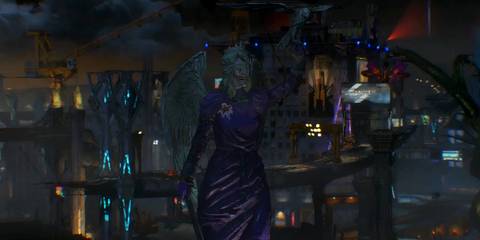 The Lady of Gotham warped into Joker's image in Batman: Arkham Knight