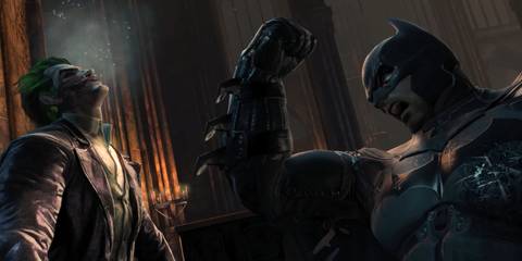Batman fighting the Joker in Batman: Arkham Origins