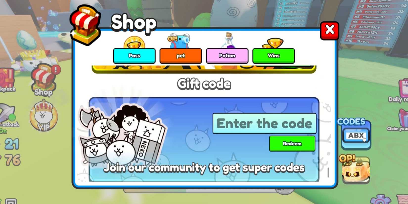 Roblox: Battle Cat Evolution Codes