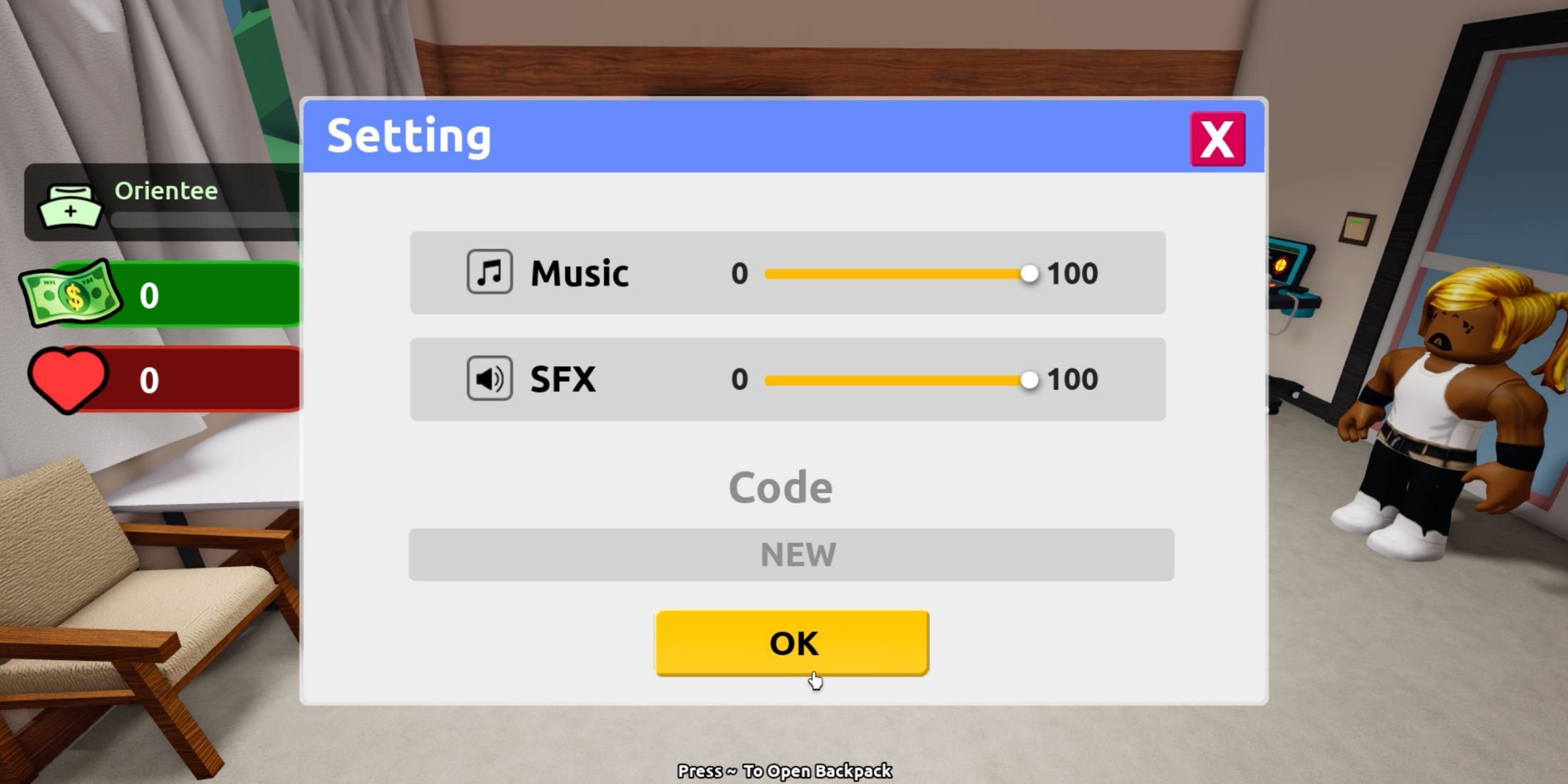 Be a nurse of the code tab