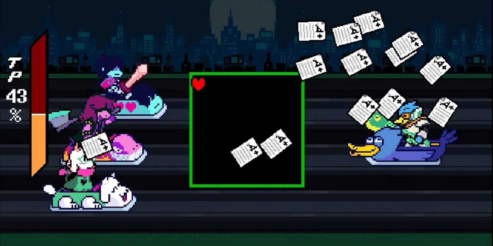 Berdly attack in Deltarune