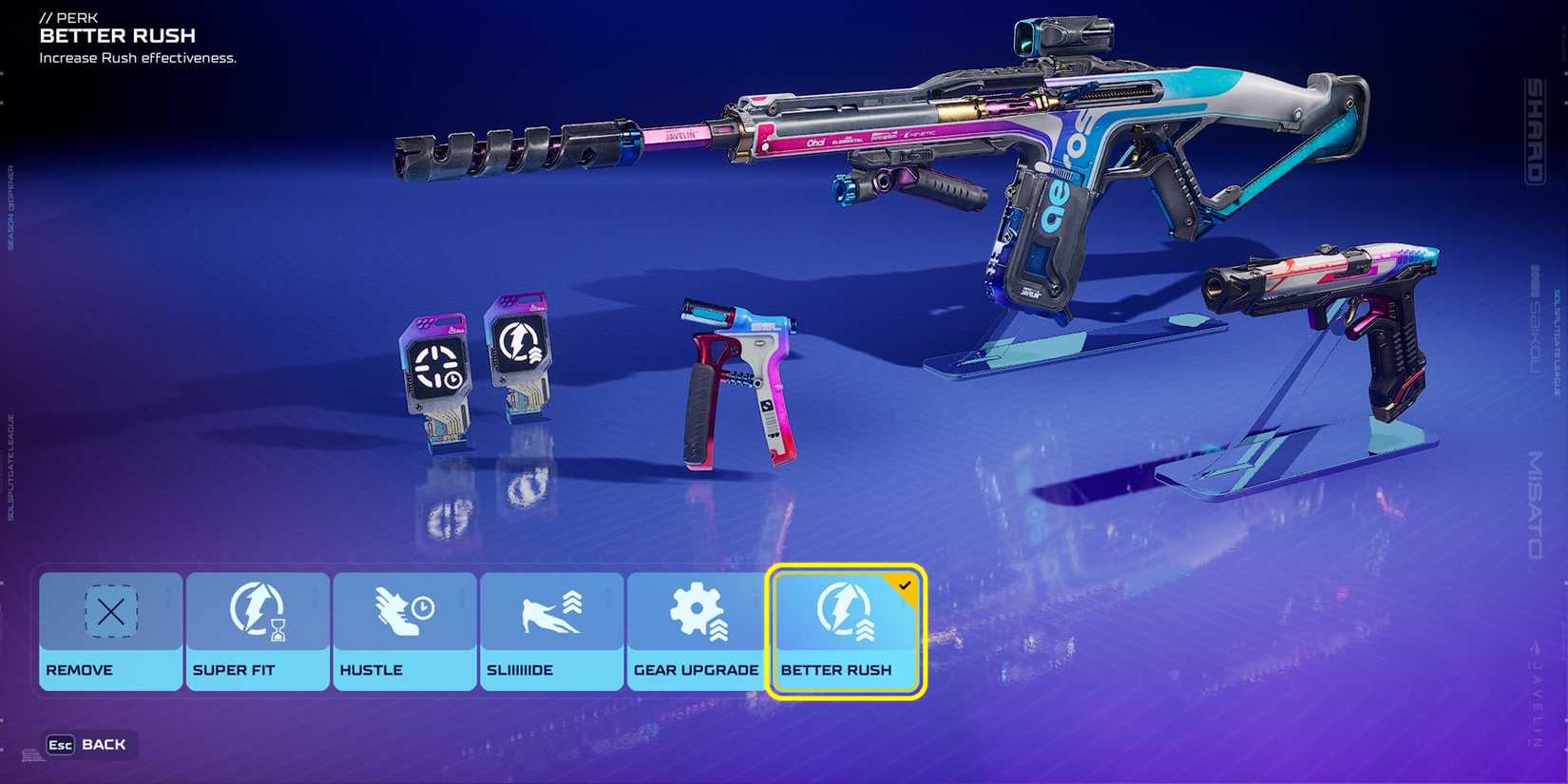 Better Rush - Best Aeros Perks Splitgate 2