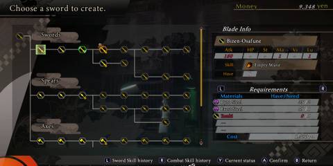 Bizen-Osafune weapon in Raidou Remastered The Mystery of the Soulless Army