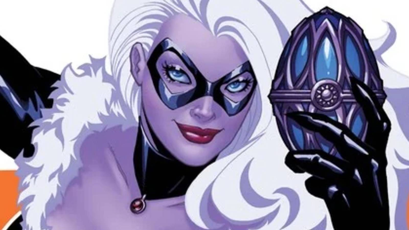 Black Cat Holding A Faberge Egg