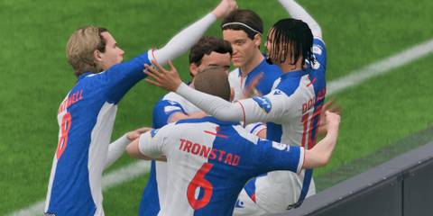 Blackburn Rovers Celebrating A Goal In EA Sports FC 25
