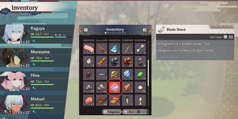 Blade Shard in Rune Factory Guardians of Azuma