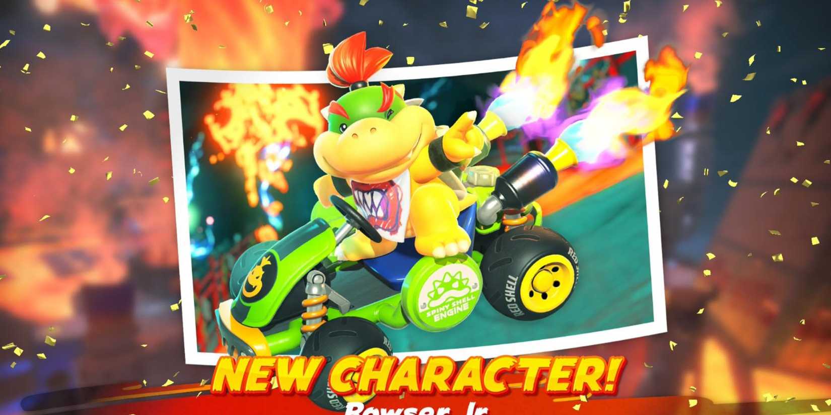 bowser jr in mario kart world