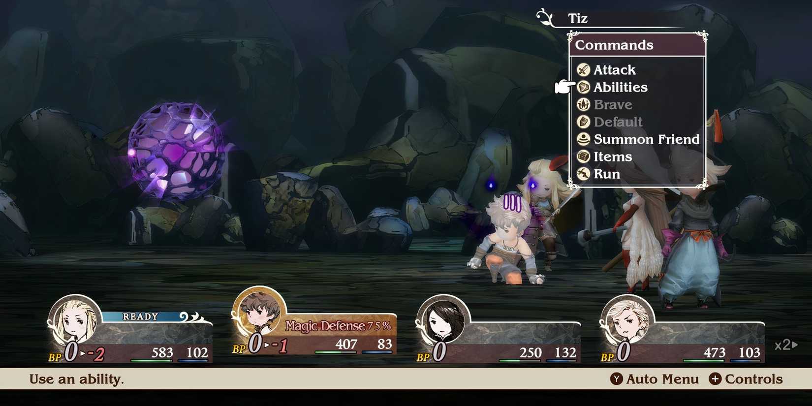 Bravely Default Flying Fairy HD Remaster Status Effects