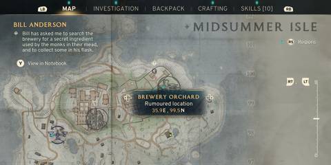 Brewery Orchard map location in Atomfall