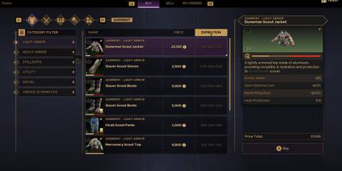 Buying from the Player Trade Market Dune Awakening