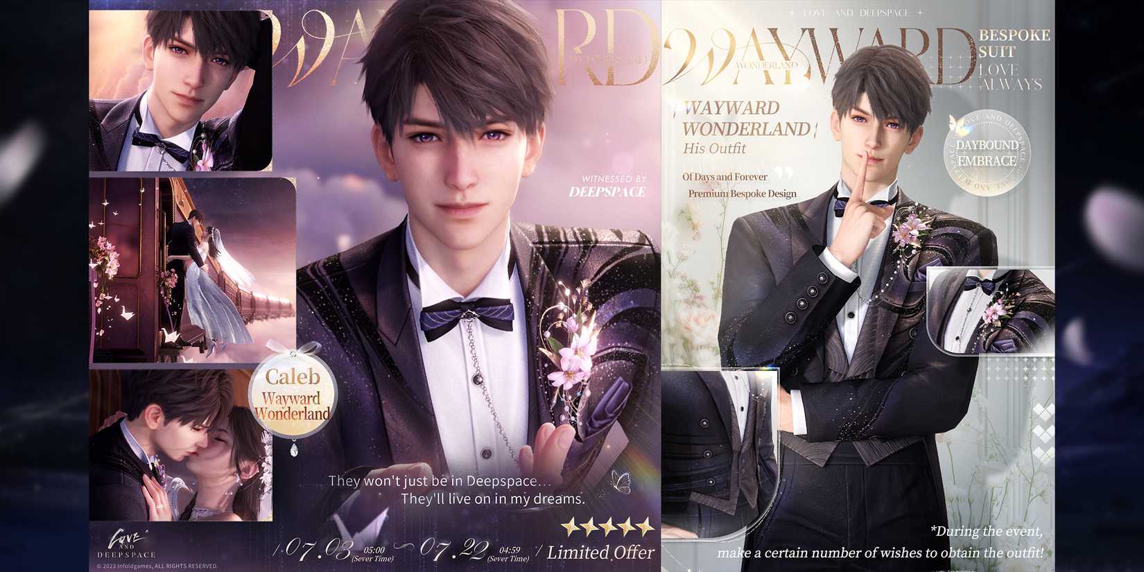 caleb multi banner witnessed by deepspace in love and deepspace