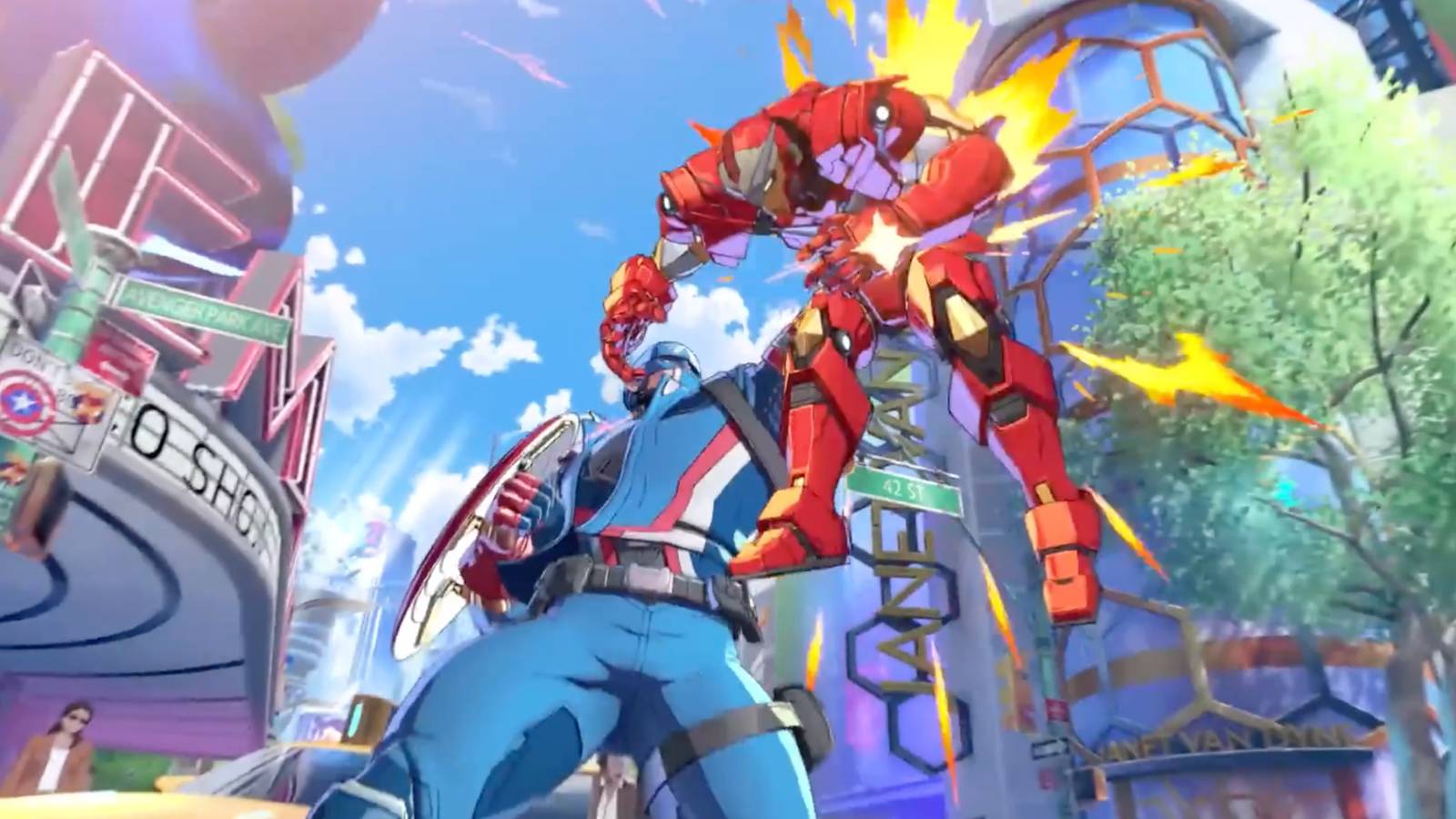 Captain America vs Iron Man in Marvel Tokon Fighting Souls