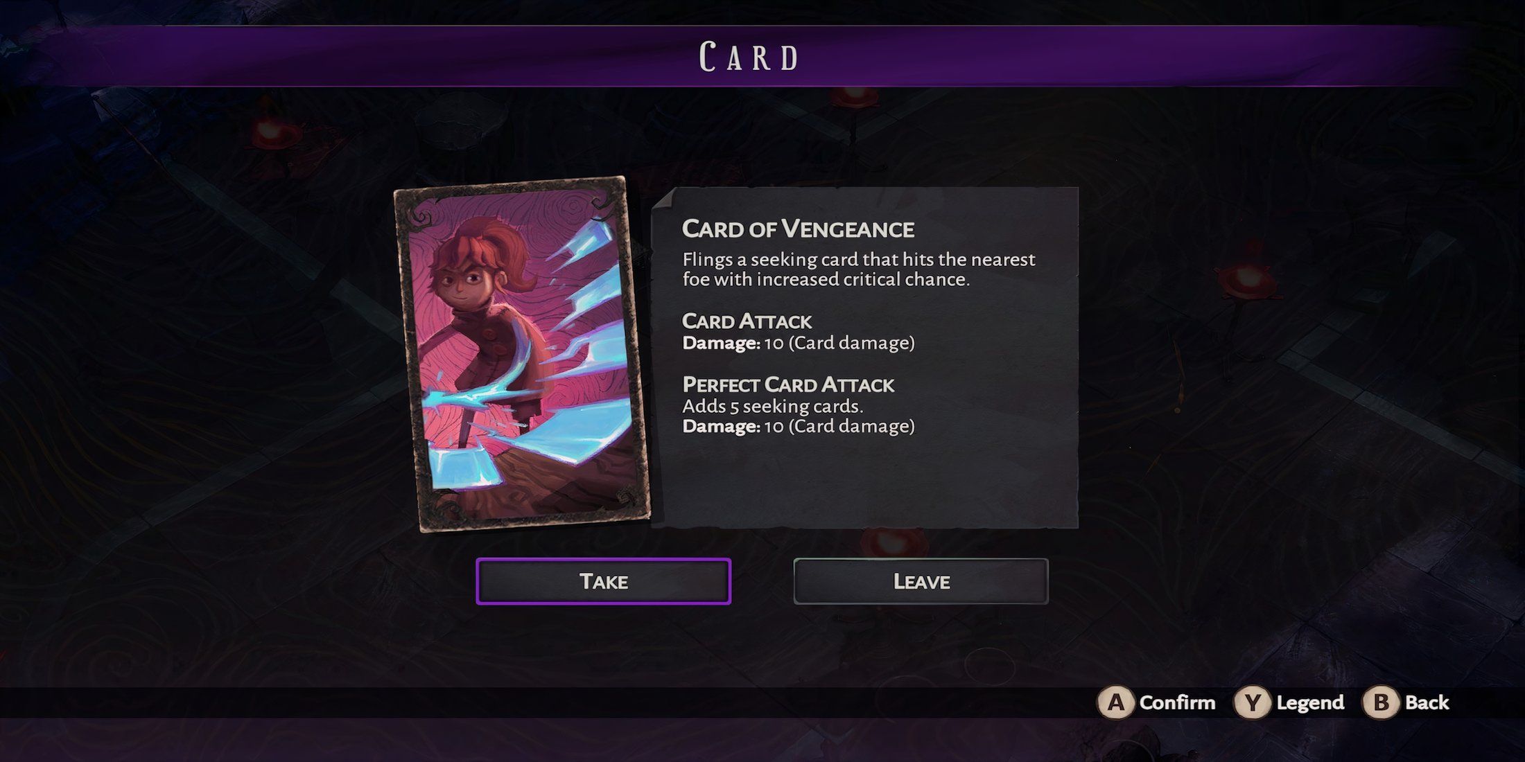 Card of Vengeance in Lost in Random The Eternal Die