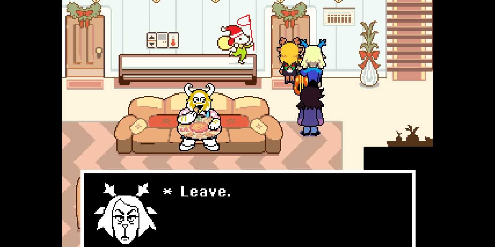 Carol tells Susie to leave the Holiday household - Deltarune
