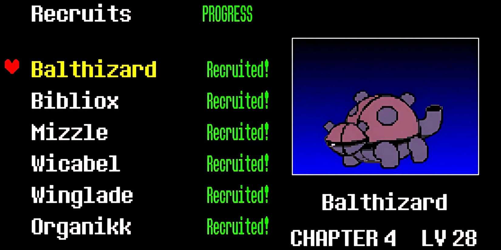 Chapter 4 Recruits in Deltarune