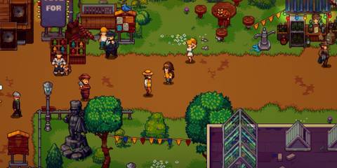 Chatting with townsfolk at the local fair, Bloomtown offers cozy RPG vibes perfect for Steam players