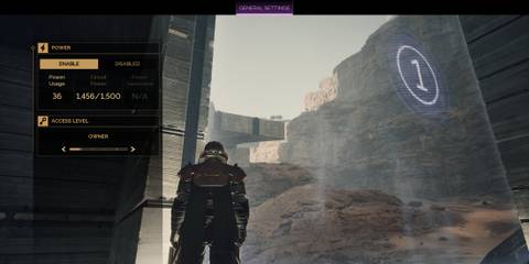 Checking Pentashield Power Usage and Access Level Dune Awakening