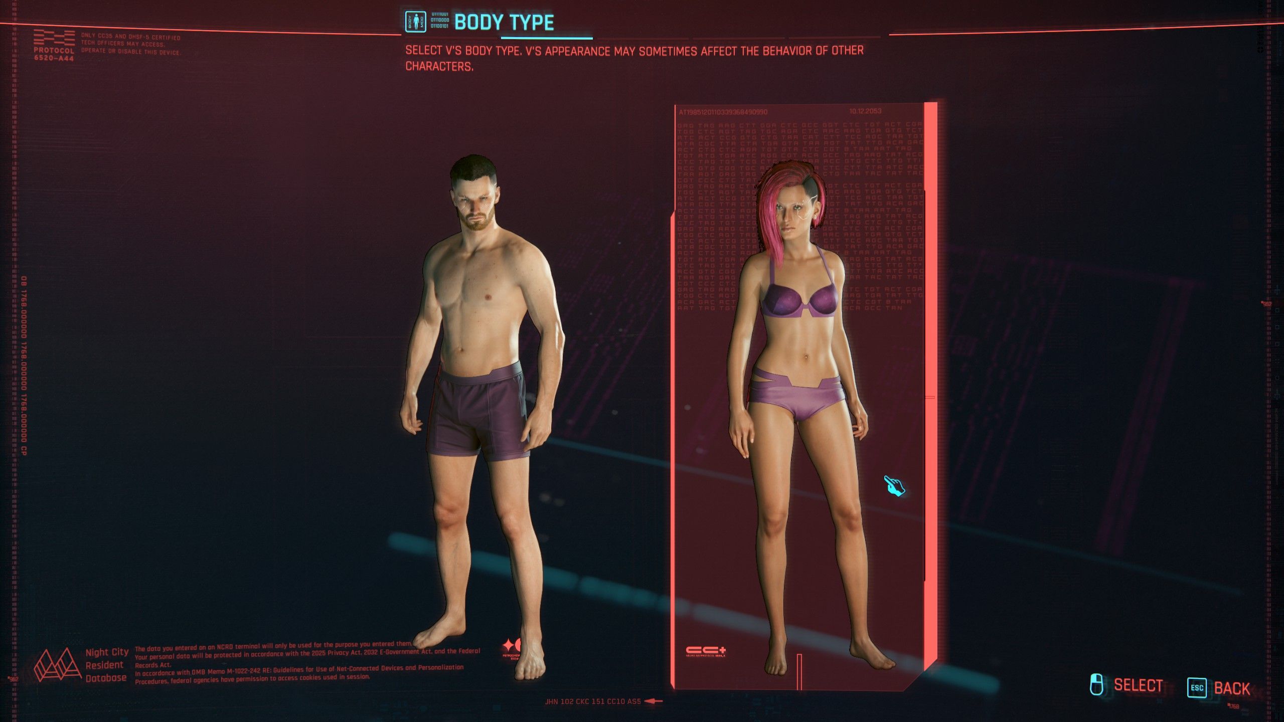 choosing female v