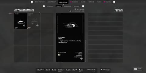 Choosing Food Recipe in the Kitchen in The Alters