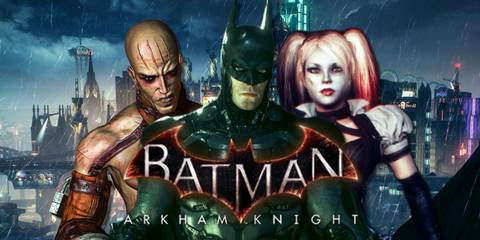 Collage of Batman, Victor Zsasz, and Harley Quinn in Batman Arkham Knight